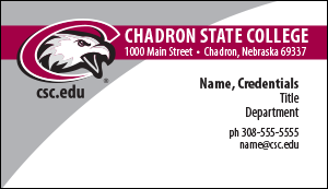 CSC business card, primary design option.