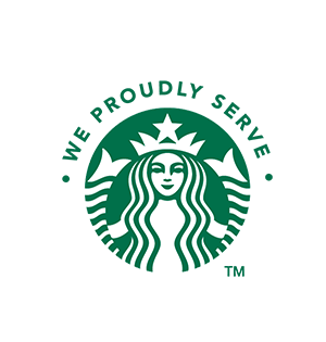 We proudly serve Starbucks