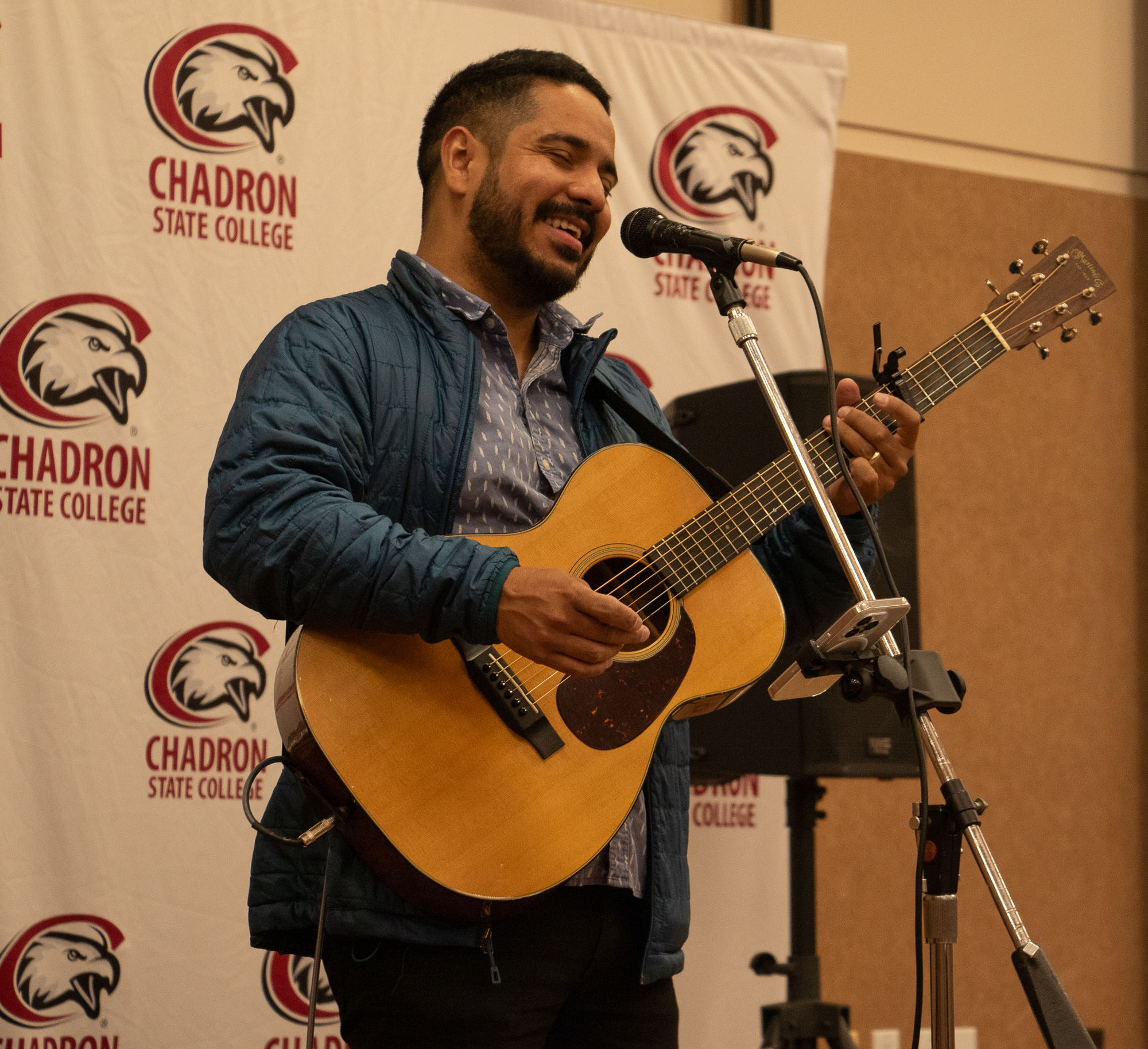 Honduran musician Gustavo Moradel performs as part of the Hispanic Heritage Month Celebration