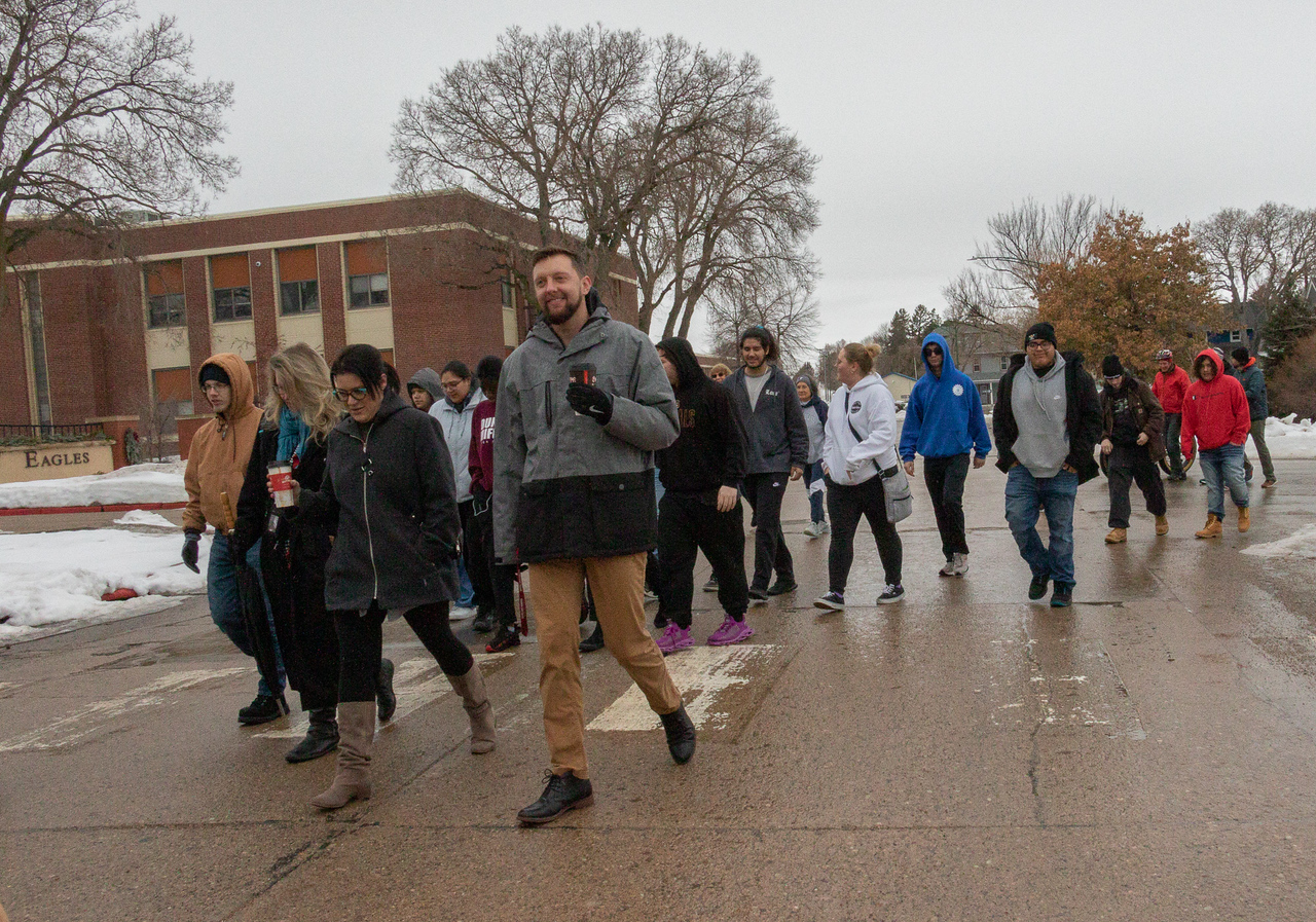 Chadron State College's MLK Day walk Jan. 16, 2023.