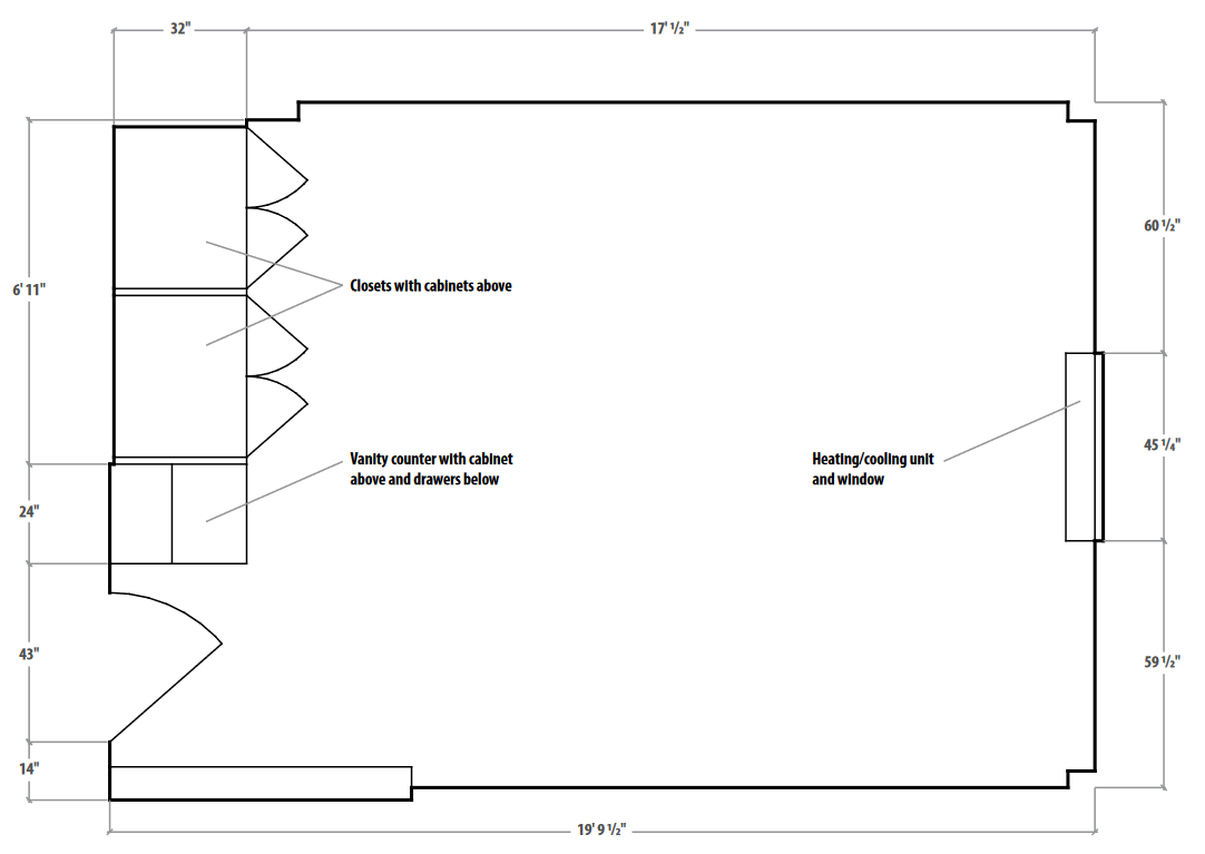 Kent Hall room diagram