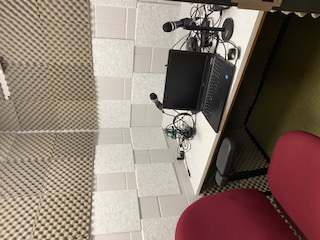 Podcast recording room for faculty