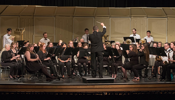 Community Symphonic Band performing in Memorial Hall