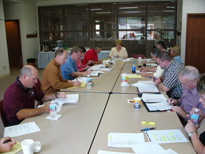 The chairmen and chairwomen of Chadron State's academic departments meet in preparation of the fall semester.