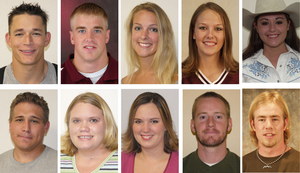 Top, from left, Buchmeier, Covey, Enright, Erwin, Fleck. Bottom, Gilchriest, Hinzman, Pritchard, Reed and Shafer.