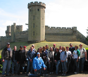 The students gather for a photo at Warwick.