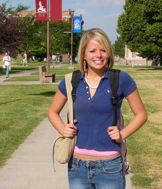 Tiffany Wiegel poses on campus.