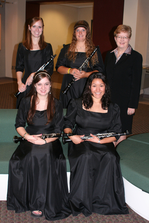 A clarinet quartet from Chadron State College.