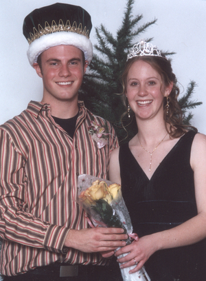 The king and queen, Michael Blount and Becky Hoekema.