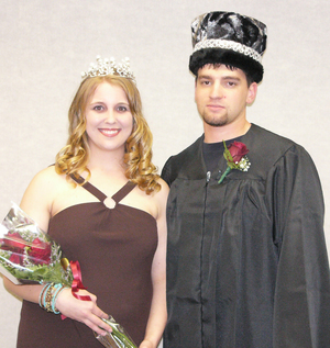 The Ivy Day queen and king, Kaila Osmotherly and Lex Ravenscroft.