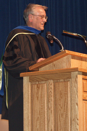 Dr. Ronald Sexton speaks during the inauguration ceremony Friday.