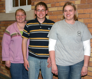 Elisa Wickman, Craig Lowe and Rachel Wickman.