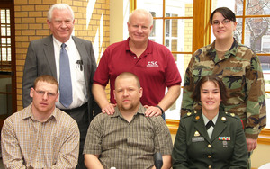 Casey Loomis, Chad Cary and Patti Hoegerl, Dr. Loren Zimmerman, Tim Donahue and Lorie Hoegerl.