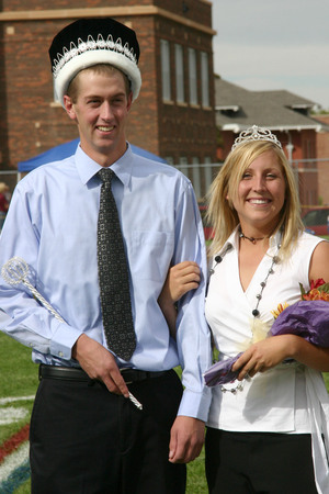 Loni Hughes and Kyle Schmidt were named Chadron State College’s Homecoming queen and king