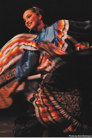 Ballet Folklorico's authentic dance and music is accentuated by colorful costumes.