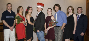 Students pose as Winter Formal royalty