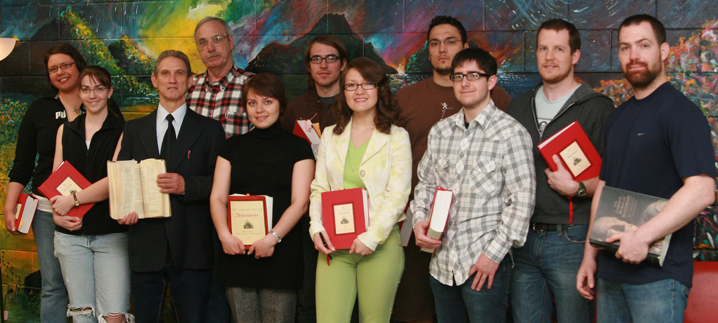 Many of the Chadron State College students who will present during next week's evening of Shakespeare and Sonnets at the Sandoz Center.