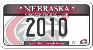 Chadron State College license plate