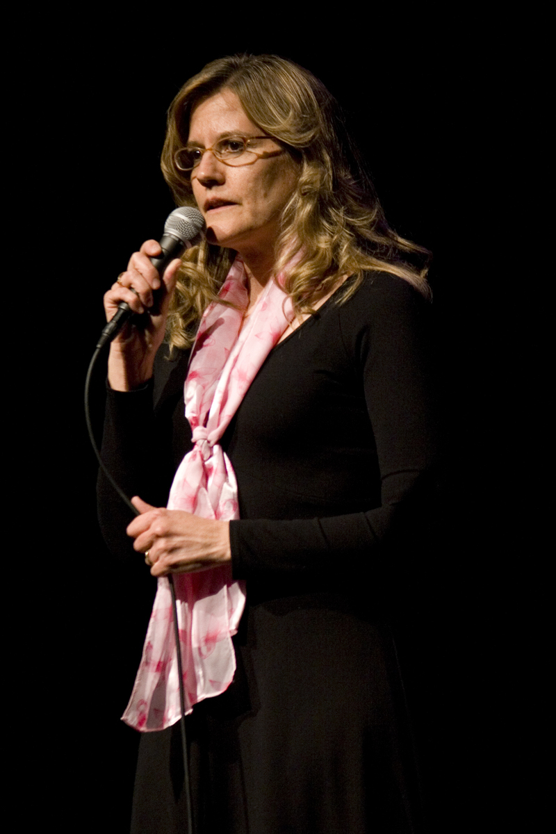 Deb Carpenter-Nolting speaks during a 2008 appearance at Chadron State College.