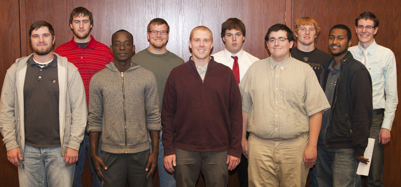 Bryce Harrington, Paul McGowan, Mathew Huish, Aaron Gonzalez, and Abenezer Tadesse, Brady Baker, Jens Johnson, Conor Schnell, Shea Koch and T.J. Thompson.