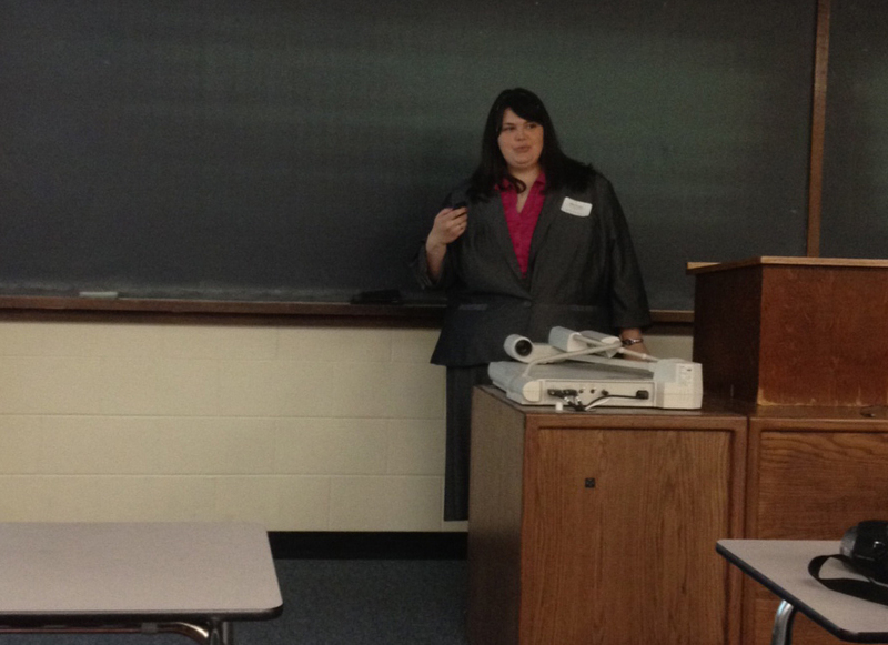 Riley Machal delivers her presentation at the Nebraska Academy of Sciences meeting. (Courtesy photo)