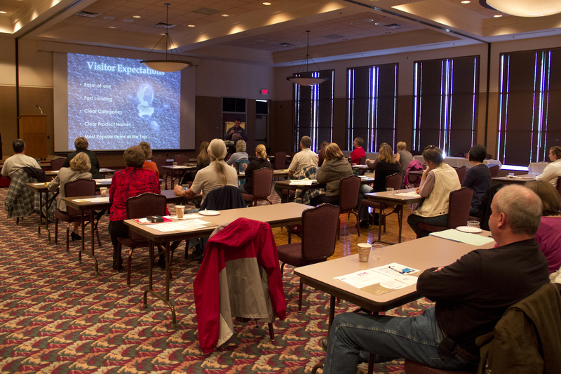 Aspiring entrepreneurs attend one of the sessions of the workshop. (Photo by Justin Haag)