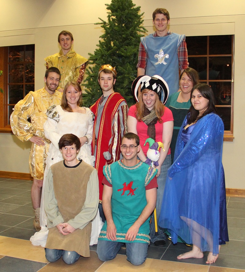 Chadron State College students are getting ready to entertain during the upcoming Madrigal Feasts. (Photo by Justin Haag)