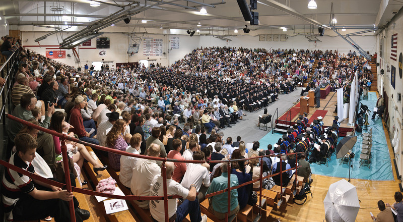 Chadron State College's May 2011 commencement ceremony. (Photo by Daniel Binkard)