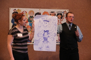 Lona Vroman and Kevin Bogus describe a drawing