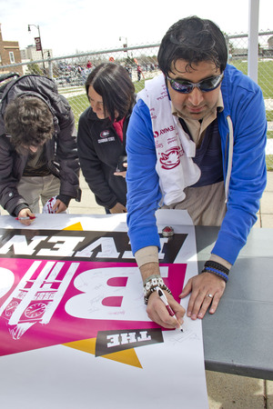 Ashraf Khan signing The Big Event Poster