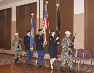 The closing flag ceremony