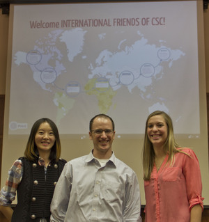 Staff of the International Education Office pose for a photo