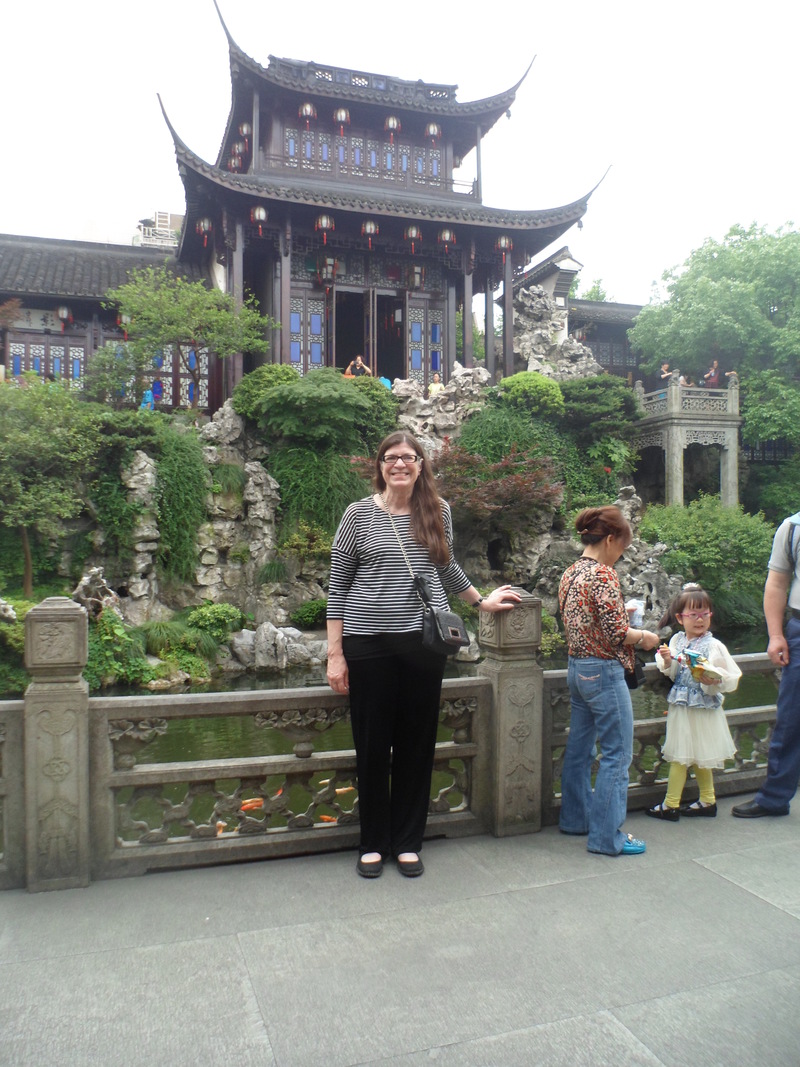 Laura Gaudet poses for a photo in China during her conference.