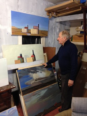 Robin Smith with his painting