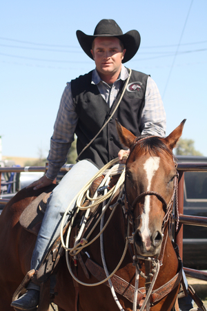 Clayton Van Aken with his horse