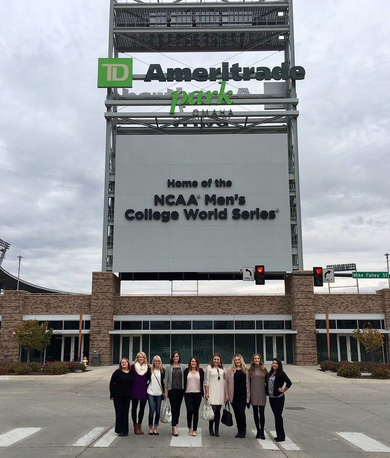 Chadron State College students pose during a 