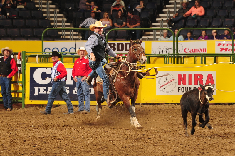 Prestyn Novak competes at the 2016 College National Finals Rodeo in Casper, Wyoming.