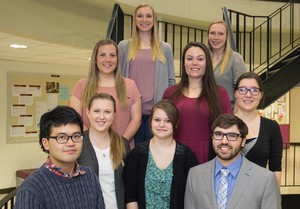 CSC biology students pose for photo after finishing Biology Capstone