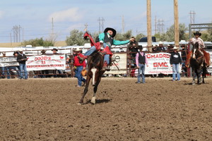 Rowdy Moon rides a bareback