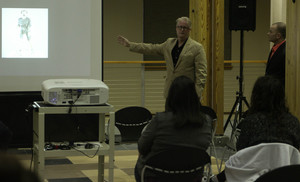 Dr. Deane Tucker presents during Graves Lecture Series