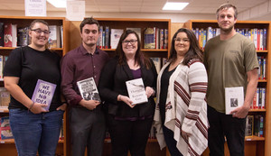 Student editors of the Tenth Street Miscellany pose for picture