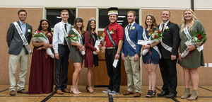 Homecoming Royalty pose for a photo