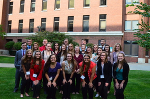 health professions students pose for photo