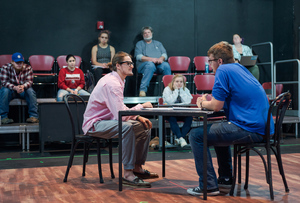 Carter Thiele and Caleb Twite rehearse a scene