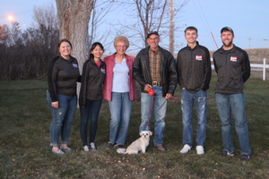 Students pose with Chadron residents