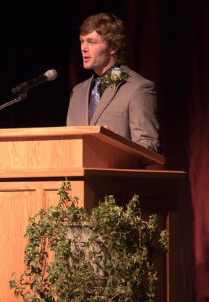 Garret Dockweiler speaks at Ivy Day 2017