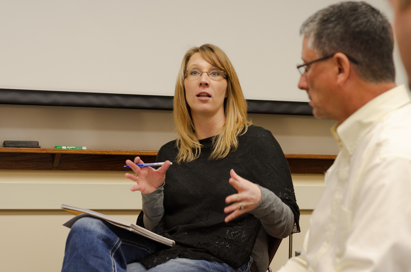 Chadron State College graduate Jennifer Taylor, PLMHP, PLADC, in a counseling course.