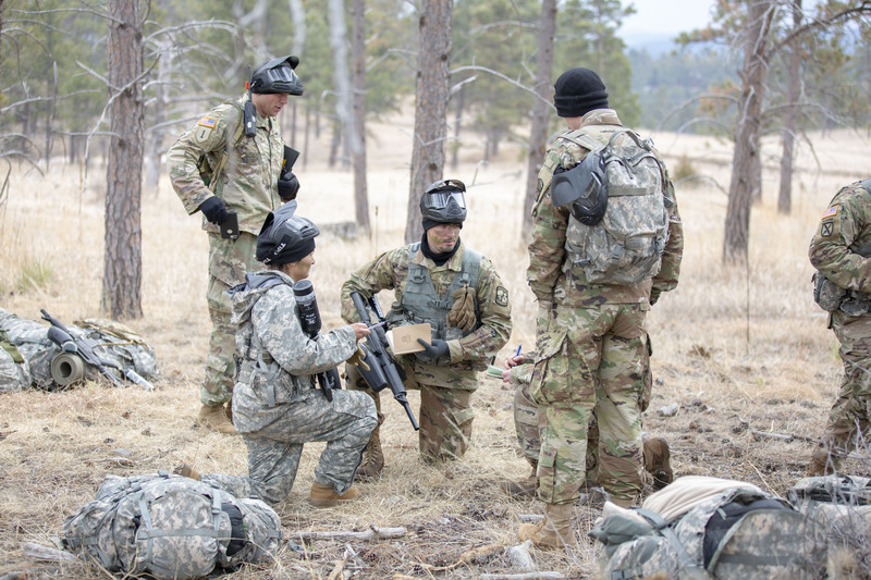 Army ROTC cadets from Black Hills State University, Chadron State College, and South Dakota School of Mines & Technology gather in Rapid City for their culminating Field Training Experience.