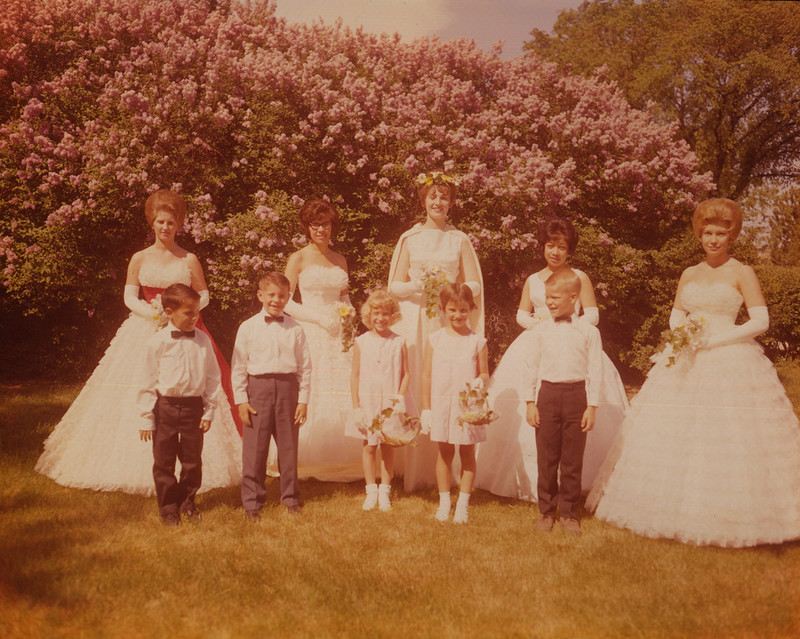 A undated photo of Chadron State College's Ivy Day royalty.