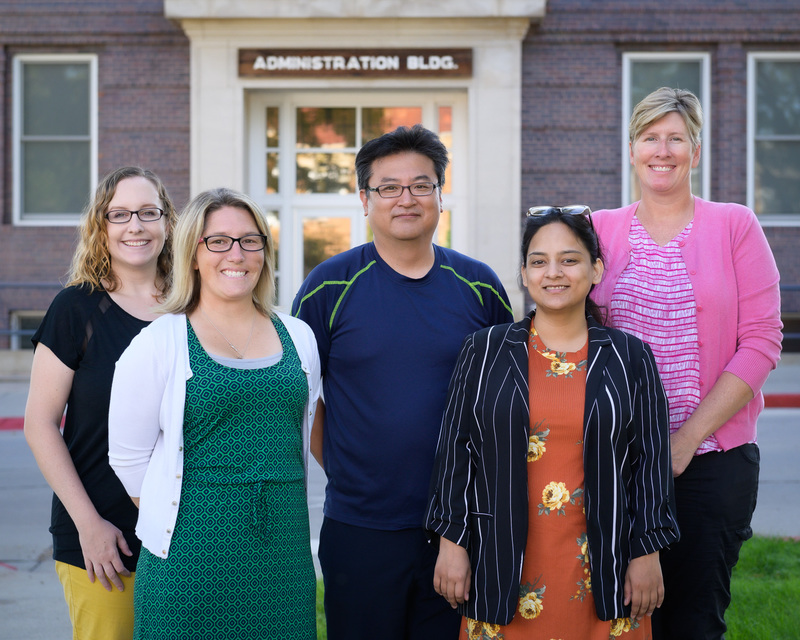 New Chadron State College faculty members in 2019, from left: Tawny Tibbits, Rachelle Rider, Pil Joon Kim, Zunaira Khalid, and Catherine Rust.